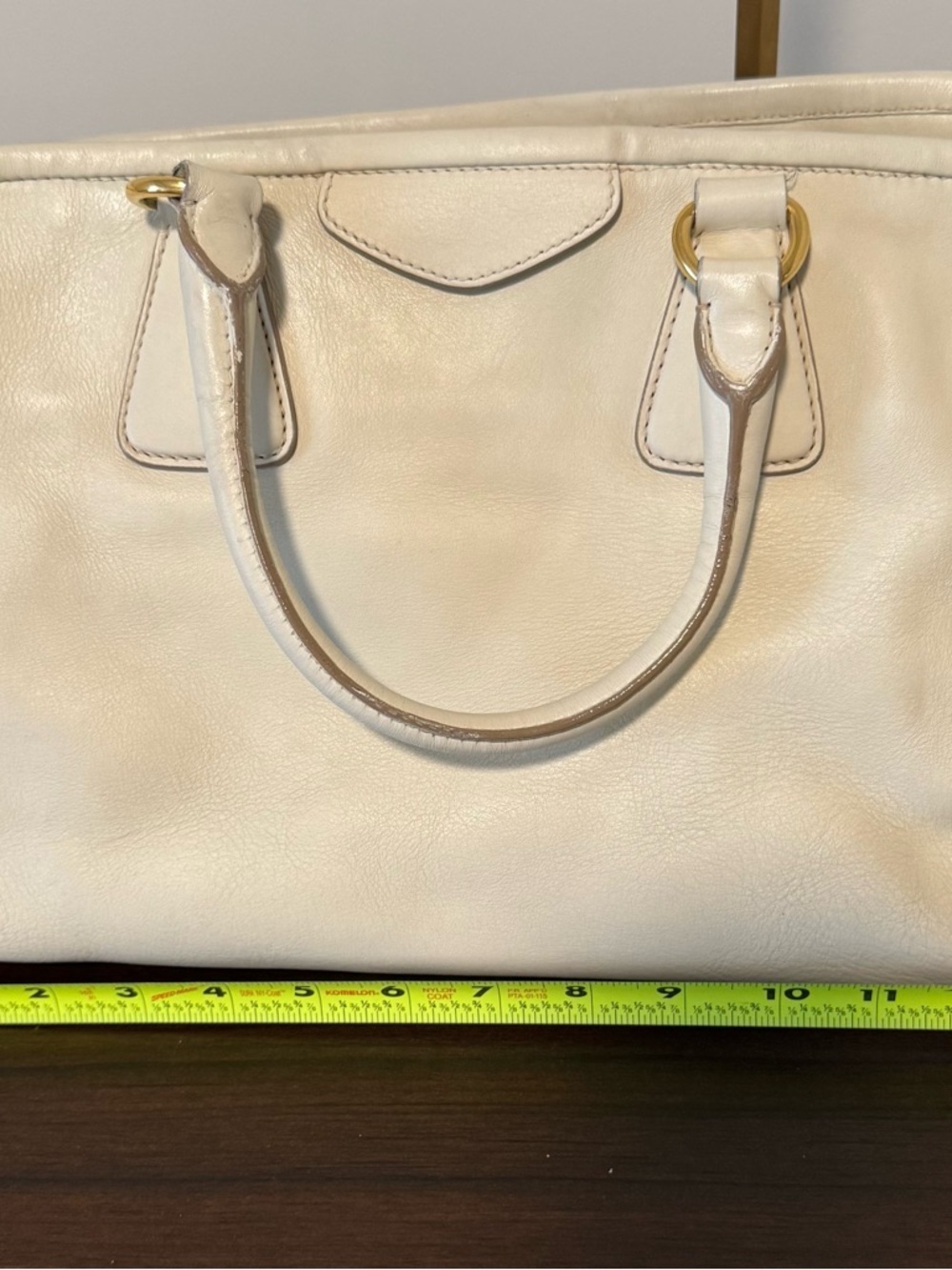 ✨PRADA AUTHENTICATED Vitello Leather Top Handle Satchel | Leather int. - AS IS - Picture 14 of 15